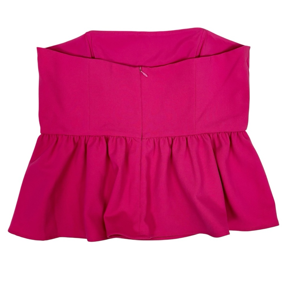 French Connection Whisper Strapless Peplum Top Size 12 - Picture 3 of 9